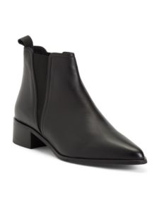 Image of sale on Leather Chelsea Pointy Toe Boots