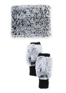 Image of sale on Snowtop Faux-Fur Cowl & Mittens Gift Set