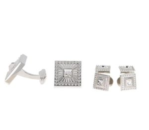 Image of sale on Rhodium Plated Formal Cuff Link