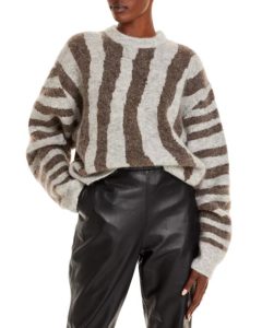 Image of sale on Cami Striped Knit Wool Blend Sweater