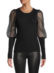 Image of sale on Statement Sleeve Ribbed Sweater