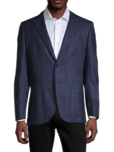 Image of sale on Standard-Fit Windowpane Wool Jacket