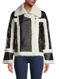 Image of sale on Faux Fur Moto Jacket