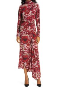 Image of sale on Isabella Floral Long Sleeve Asymmetrical Maxi Dress