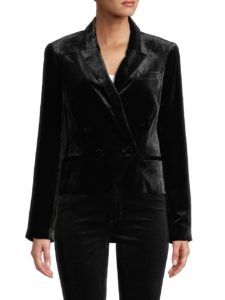 Image of sale on Rory Double-Breasted Velvet Blazer