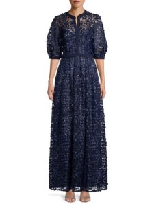 Image of sale on 3D Petal-​Appliqué & Sequin Gown