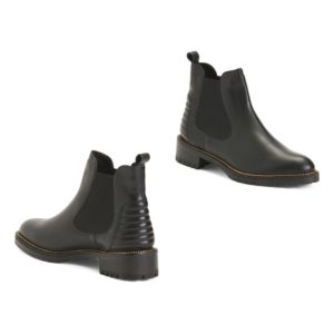 Image of sale on Leather Booties With Chain Sole