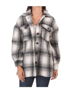 Image of sale on Plaid Long Shacket