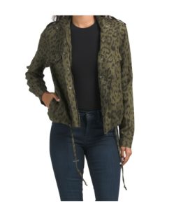 Image of sale on Long Sleeve Snap Leopard Jacket