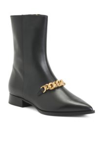 Image of sale on Leather Pointy Chain Booties