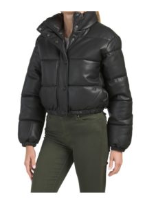 Image of sale on Faux Leather Quilted Coat