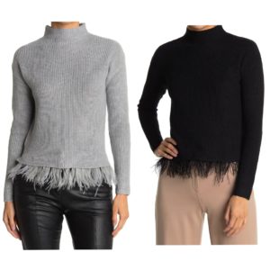 Image of sale on Felicia Feather Hem Sweater