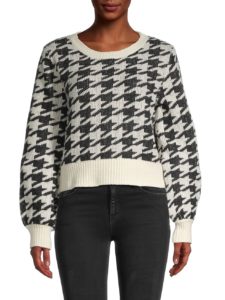 Image of sale on Houndstooth Recycled Polyester-Blend Sweater
