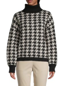 Image of sale on Houndstooth Turtleneck Sweater