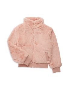 Image of sale on Girl’s Faux Fur Bomber Jacket