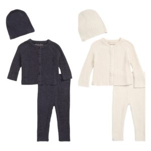 Image of sale on CozyChic Ultra Lite Ribbed Cardigan, Pants & Beanie Set 3-12m
