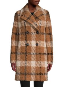 Image of sale on Plaid Boucle Coat