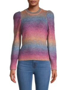 Image of sale on Multicolor Puff-Sleeve Sweater