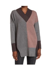 Image of sale on V-Neck Colorblock Sweater