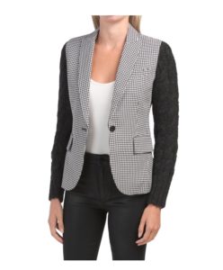 Image of sale on Saks Mixed Media Blazer