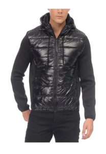 Image of sale on Mixed Media Hooded Jacket