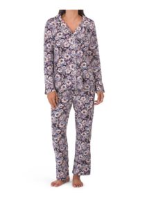 Image of sale on Long Sleeve Floral Notch Pj Set