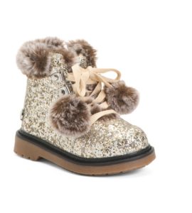 Image of sale on Glitter Pom Booties (Toddler)