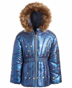 Image of sale on Toddler Girls Metallic Printed Puffer Coat