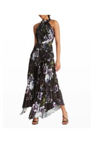 Image of sale on Trinity Floral Pleated Halter Dress