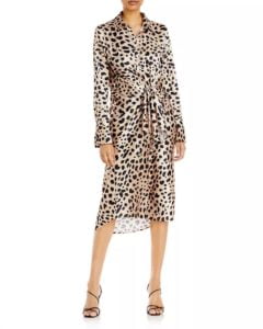 Image of sale on Printed Tie Waist Midi Dress