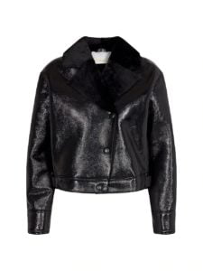 Image of sale on Rock Shearling-Trimmed Leather Jacket