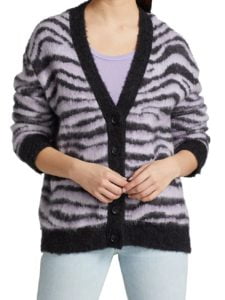 Image of sale on 90s Oversized Tiger Intarsia Cardigan