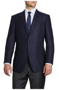 Image of sale on Notch Lapel Navy Wool Blend Sport Coat