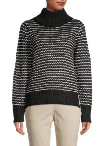 Image of sale on Striped Turtleneck Sweater