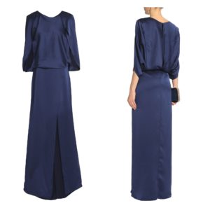 Image of sale on Layered draped satin gown