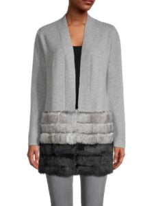 Image of sale on Cashmere & Rabbit Fur Cardigan