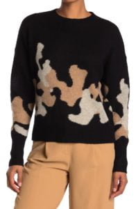 Image of sale on Leannah Printed Wool Blend Sweater