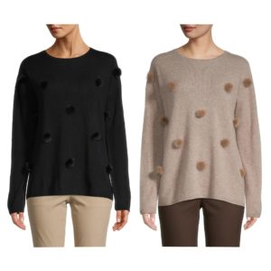 Image of sale on Cashmere & Mink Fur Pom-Pom Sweater