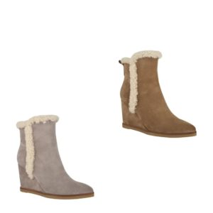 Image of sale on Brendan Genuine Shearling Wedge Bootie
