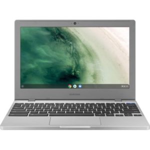 Image of sale on Samsung Chromebook 4 11.6″, Intel Celeron N4020, 4GB RAM, 32GB SSD, Chrome OS, Platinum Titan, XE310XBA
