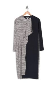 Image of sale on Sana Check Colorblock Dress