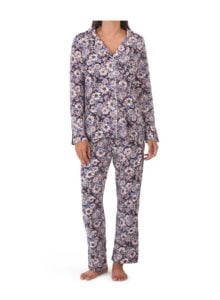 Image of sale on Long Sleeve Floral Notch Pj Set