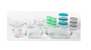 Image of sale on Clear Glass Bakeware, Storage and Prep Set with Lids, 32 Piece Set