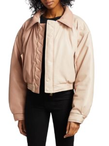 Image of sale on Bomi Vegan Leather Bomber Jacket
