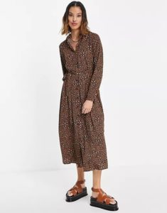Image of sale on Vero Moda midi shirt dress in print