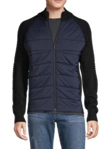 Image of sale on Quilted Merino Wool-Blend Cardigan