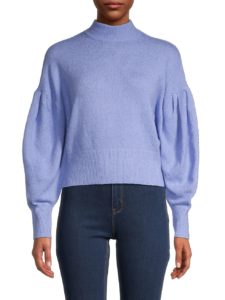 Image of sale on Ella Puff-Sleeve Dropped-Shoulder Sweater