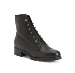 Image of sale on Leather Laced Up Booties