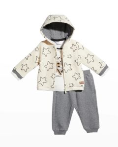 Image of sale on Boy’s 3-Piece Star-Print Tracksuit Set, Size 3-18M