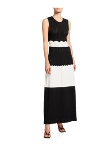 Image of sale on Scallop-Trim Knit Midi Dress